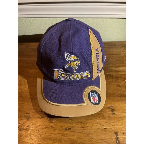 Vintage Minnesota Vikings Adjustable Hat Puma NFL Football Pro Line Strapback - Picture 1 of 4
